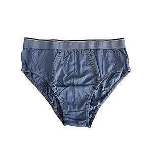 Cuecas Slip Adulto Lisa Algodão Elástico Largo - REF 105