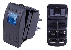 Botão Interruptor Universal Farol On/off 12v/24v Led Azul
