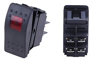 Botão Interruptor Universal Farol On/off 12/24v Led Vermelho