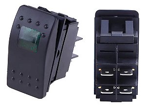 Botão Interruptor Universal Farol On/off 12v/24v Led Verde