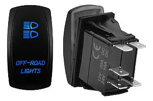 Botão Interruptor Universal Luz Off Road 12v 24v Azul