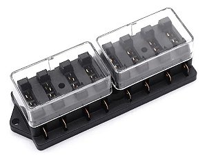 Caixa Porta Fusivel Lamina 8 Vias Universal Para Adaptação