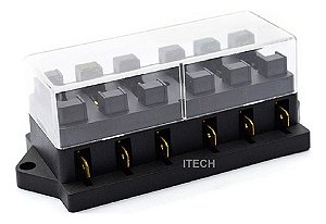 Caixa Porta Fusivel Lamina 6 Vias Universal Para Adaptação