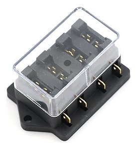Caixa Porta Fusivel Lamina 4 Vias Universal Para Adaptação