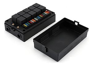 Caixa Porta Suporte Fusível 10 Reles + 15 Fusível Completa