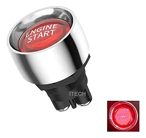 Botão De Partida Ignição Engine Start Universal Com Led