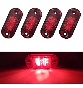 Kit 4 Luz Cortesia Prova D'água Led 12v 24v Barco Lancha