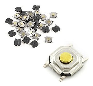 100 Pçs - Botão Táctil Micro Chave Controle Vw - Gol / Fox