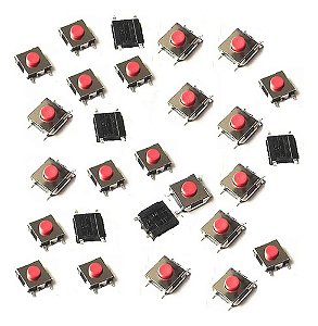 100 Pçs - Botão Táctil Micro Chave Telecomando Renault 4p
