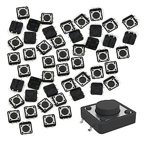50 Peças Chave Tactil Push Button 12x12x4,3mm 4t Smd