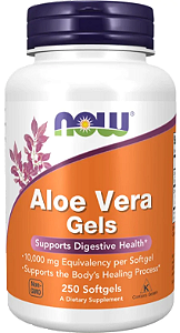 Aloe Vera, Gel de Babosa, 100mg, 250 Cápsulas, Now