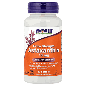 Astaxanthin, 10mg, 60 Cápsulas, Now Foods