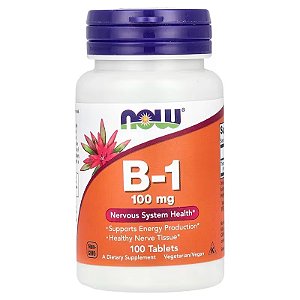 B-1, 100 mg, 100 Comprimidos, NOW Foods