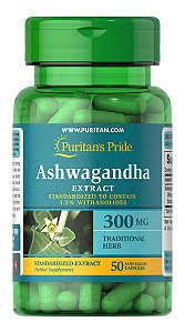 Ashwagandha, 300MG, 50 Capsulas, Puritan's Pride