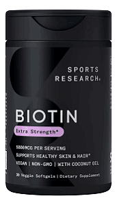 Biotina 5000mcg, 120 Cápsulas, Sports Research