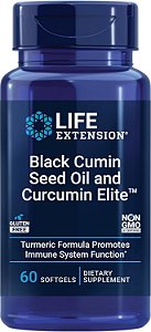 Black Cumin Seed Oil and Curcumin Elite 60 softgels, Life extension