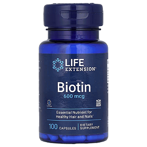 Biotina 600 mcg 100 cápsulas - Life Extension