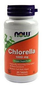 Chlorella, 1.000mg, 60 Comprimidos, Now