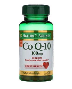 Coenzima CoQ10, 100 mg, 75 Cápsulas Liberação Rápida , Nature's Bounty