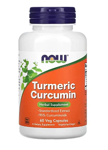 Curcumina de Cúrcuma, Articulações, Inflamação e Qualidade de Vida, 60 Cápsulas, Now