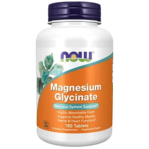 Glicinato Magnesio 180 Tablets, Now Foods
