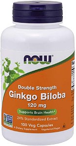Ginkgo Biloba - Now Foods - 100 Capsulas 120 Mg
