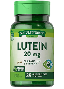 Luteína 20mg, com Zeaxantina, 39 cápsulas, Nature's Truth