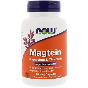Magtein (L-Treonato De Magnésio) (90 cápsulas) - NOW FOODS