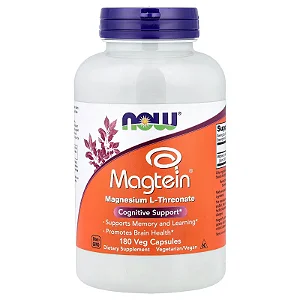 Magtein (Magnesium L- Threonate), 180 Cápsulas, Now Foods
