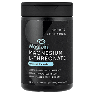 Magtein Magnésio L-Treonato 2000mg, Cápsulas, 90 Sports Research