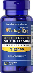 Melatonina 10mg (120 cápsulas) - Puritans Pride