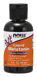 Melatonina liquida 3MG Now foods 2oz (59ml)