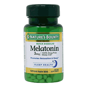 Melatonina 3mg, 120 Comprimidos Sublingual, Nature's Bounty