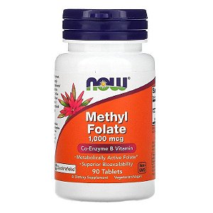Methyl Folate (metilfolato) 1000mcg 90 Tablets Now Foods
