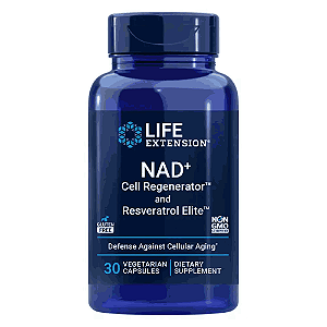 NAD + e Resveratrol Elite, 30 Cápsulas, Life Extension