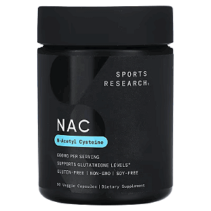 NAC, N-Acetil-Cisteína 600mg, 90 Cápsulas, Sports Research