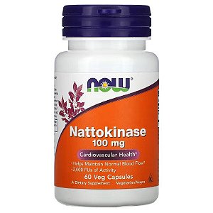 NOW Foods Nattokinase 100 mg 60 Cápsulas Vegetais