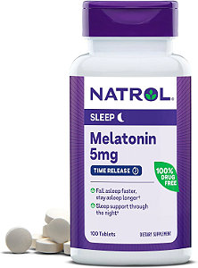 Natrol Melatonina 5mg Time Release (Liberação Gradual) 100 CAPS