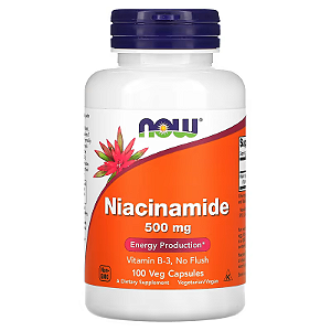 Niacinamida 500 mg 100 Cápsulas Vegetais - Now Foods