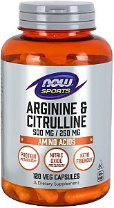 NOW Sports Arginine & Citrulline 500 mg / 250 mg