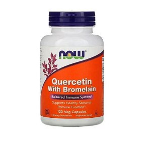 NOW Supplements Quercetin with Bromelain - 120 Veg Capsules