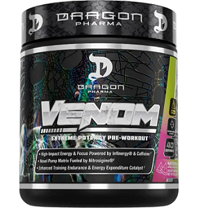 Pré Treino Venom, Sabor Melancia, 40 porções, Dragon Pharma
