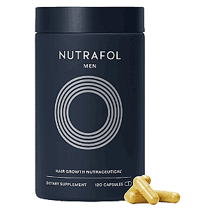Suplemento Capilar Masculino, Crescimento de Cabelos Grossos e Fortes, 120 cápsulas, Nutrafol