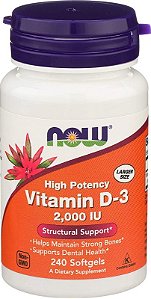 Vitamina D3 2000 (240 softgels) - Now Foods