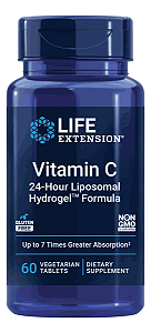 Vitamina C Lipossomal Hidrogel 1000mg 24h Liberação Prolongada - Life Extension 60 Tabletes