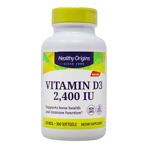 Vitamina D3 2400 UI - Healthy Origins - 360 Softgels