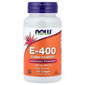 Vitamina E400UI, 100 Cápsulas, Now