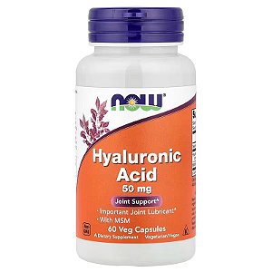 Hyaluronic Acid, Acido Hialuronico Liquido), 50mg , 60 Vcaps, Now Foods