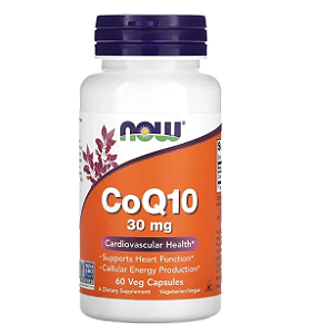 Coenzima CoQ10, 30mg, 60 Cápsulas gelatinosas, Now
