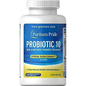 Probiótico 10 Billion, 120 Capsulas, Puritans Pride